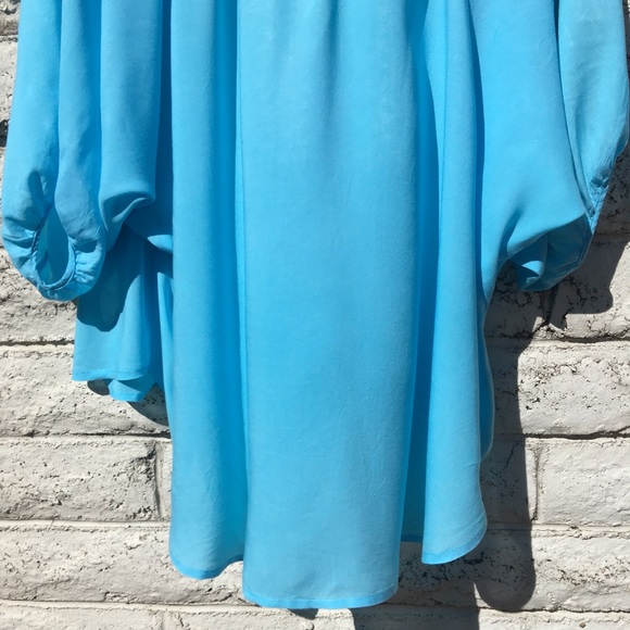 ⭐️Host Pick⭐️ Nigella Lola Short Peasant Top, Light Blue - One Size NWOT - Picture 15 of 16